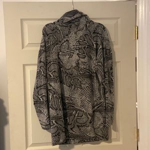 Snakeskin Print Gray Sweater Tunic/ Dress NWT